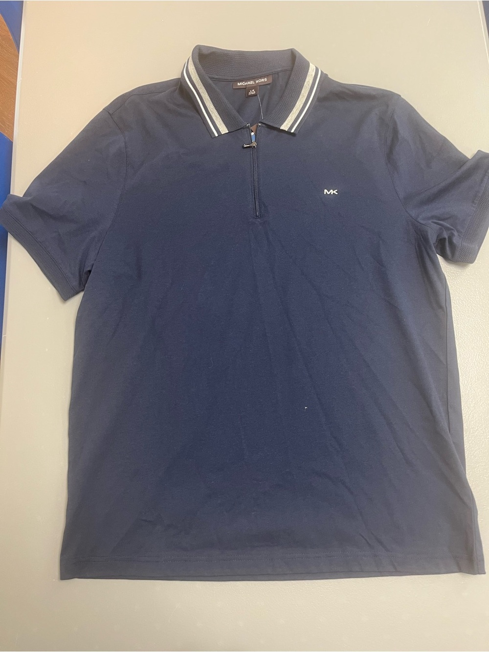 Michael Kors Navy Polo Zip-Front NWT